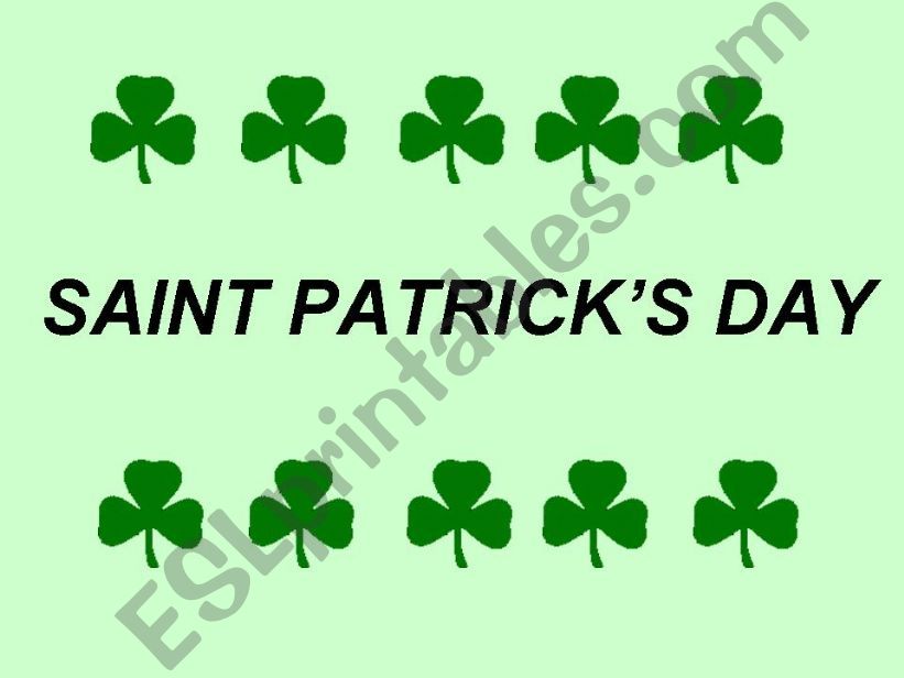 SAINT PATRICKS DAY powerpoint