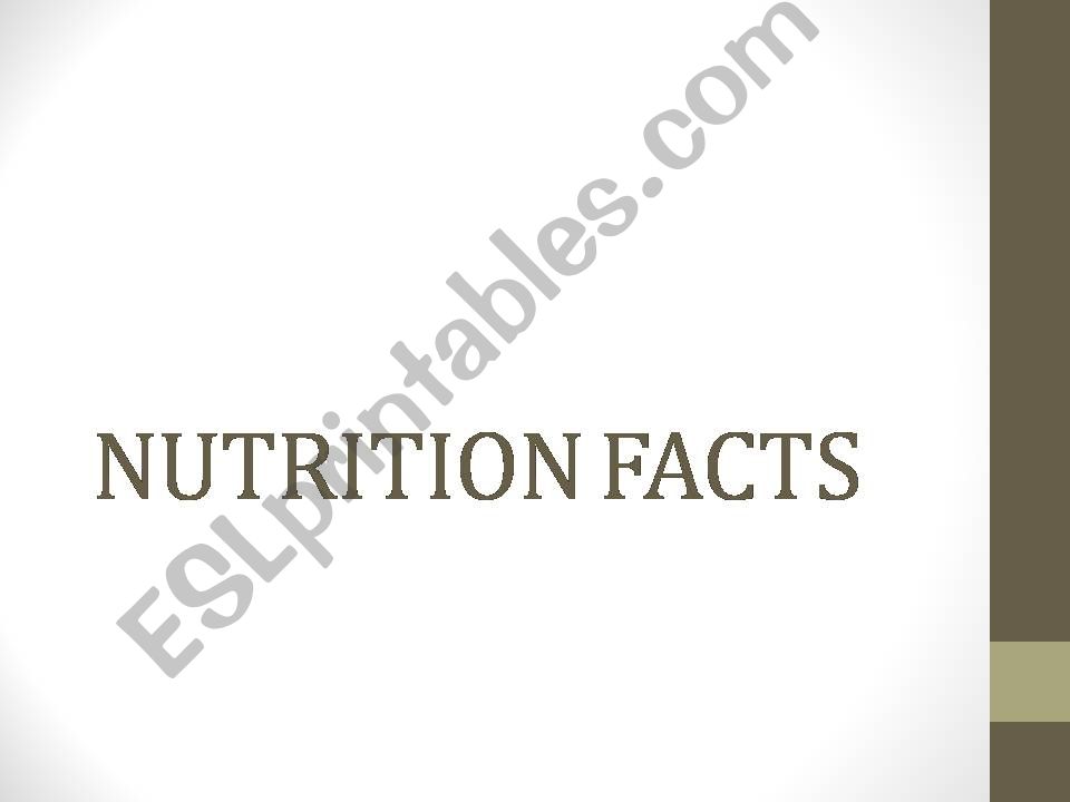 nutrition fact powerpoint