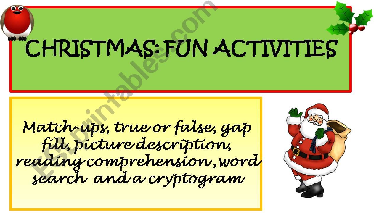 Christmas Activities powerpoint