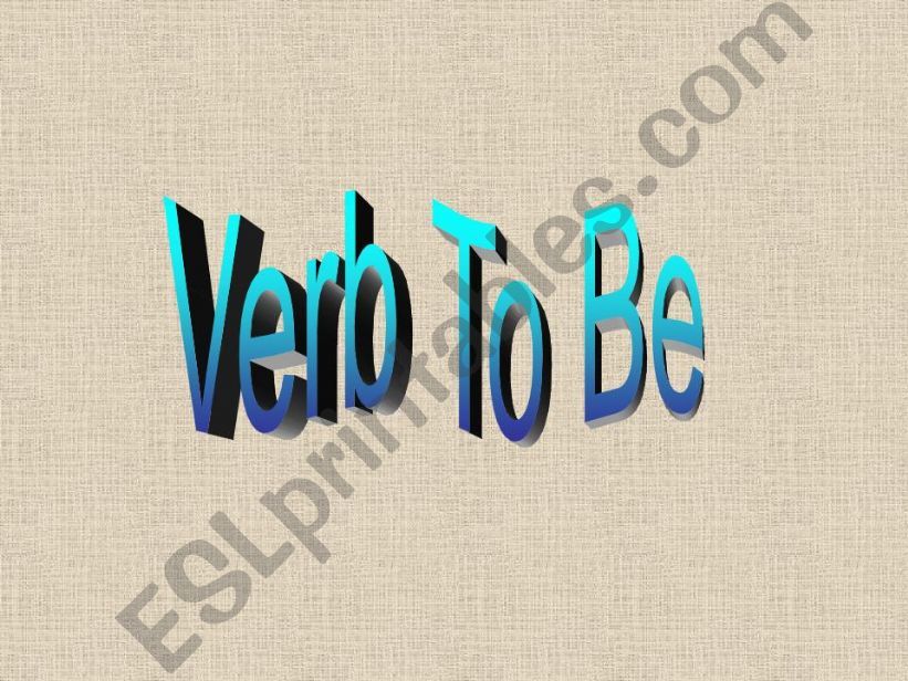 Verb to be Power Point powerpoint