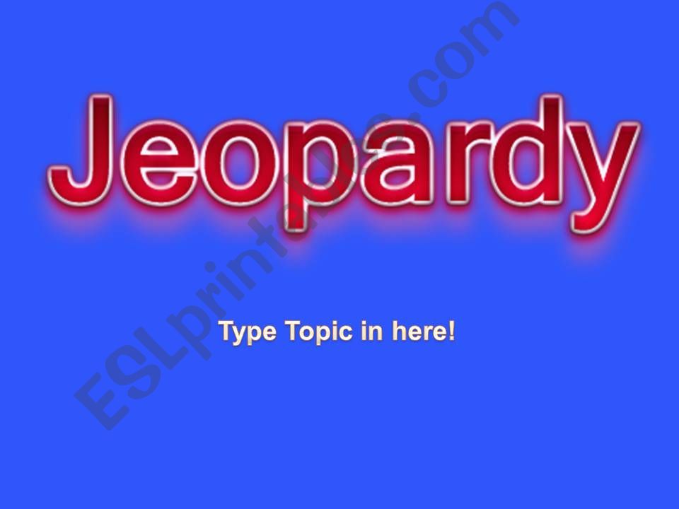 wordgame jeopardy powerpoint