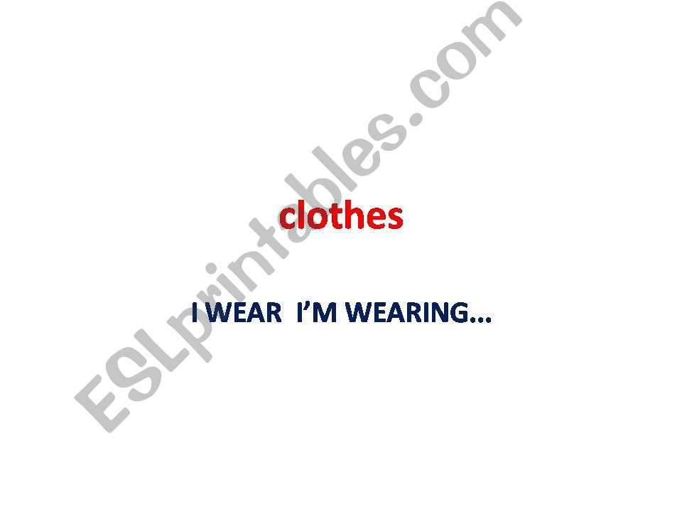 Clothes and adjectives powerpoint