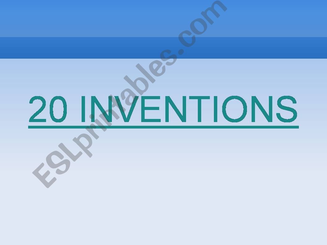 20 inventions powerpoint