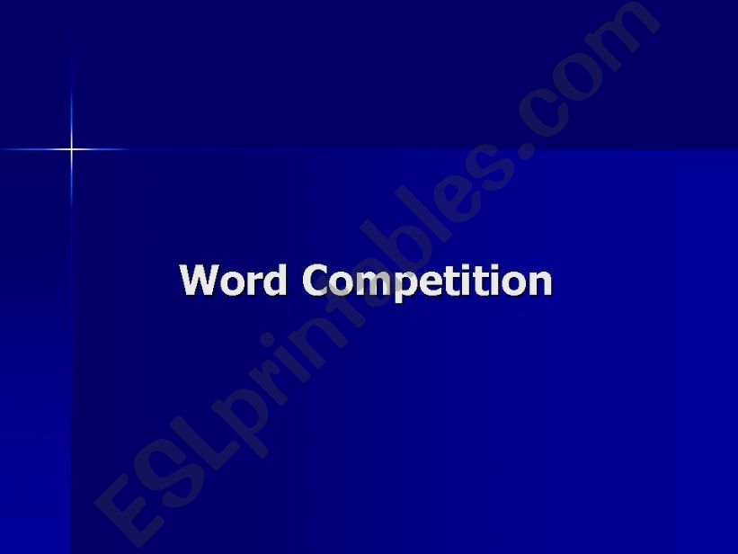 word competition powerpoint
