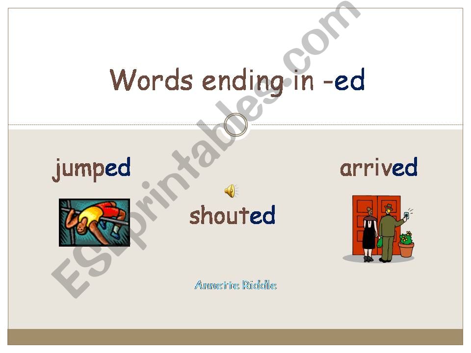 Words ending in ed powerpoint