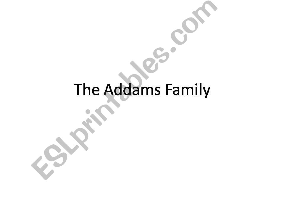 Addams family characters powerpoint