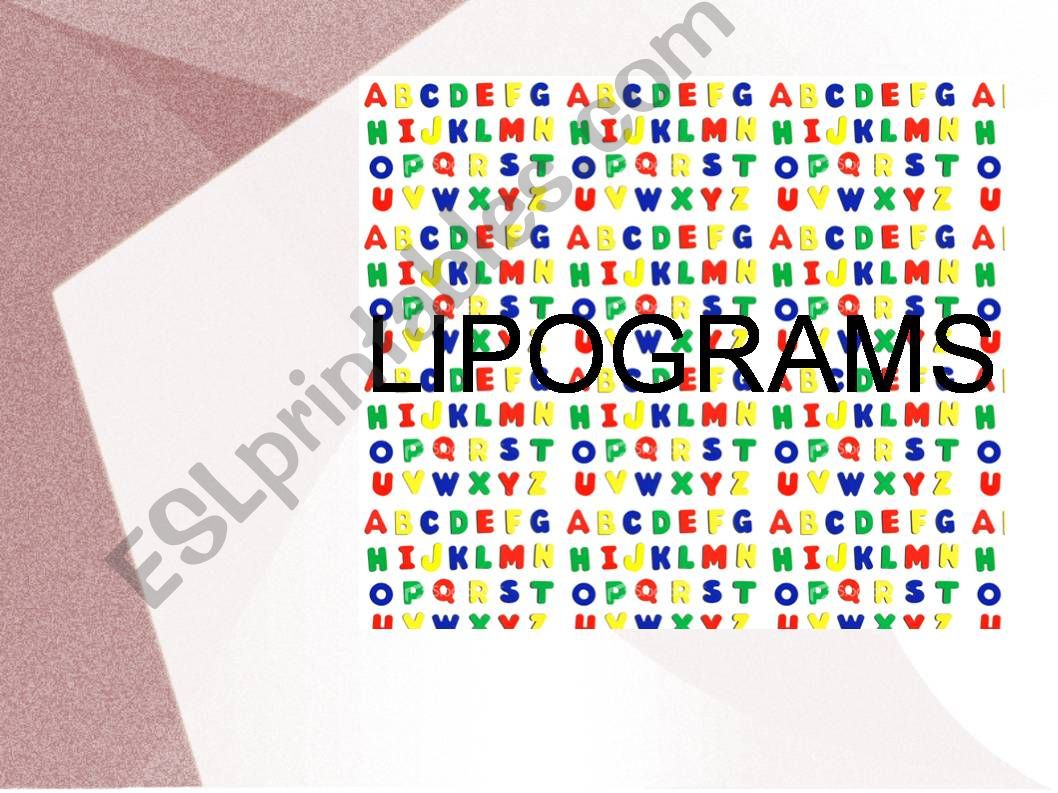 lipograms powerpoint