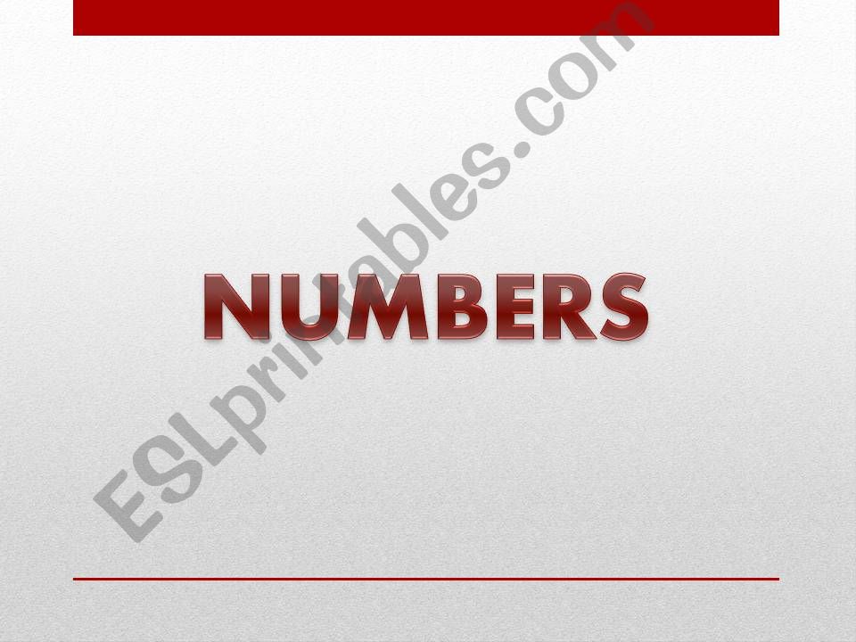 Numbers powerpoint