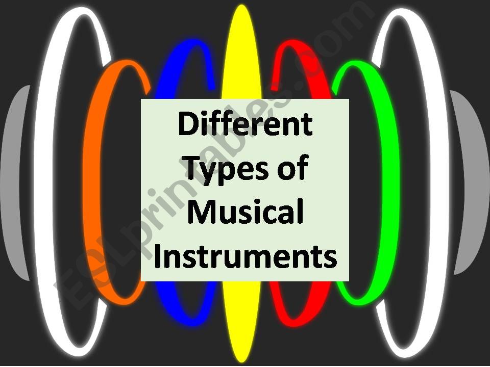 Different types of musical instruments