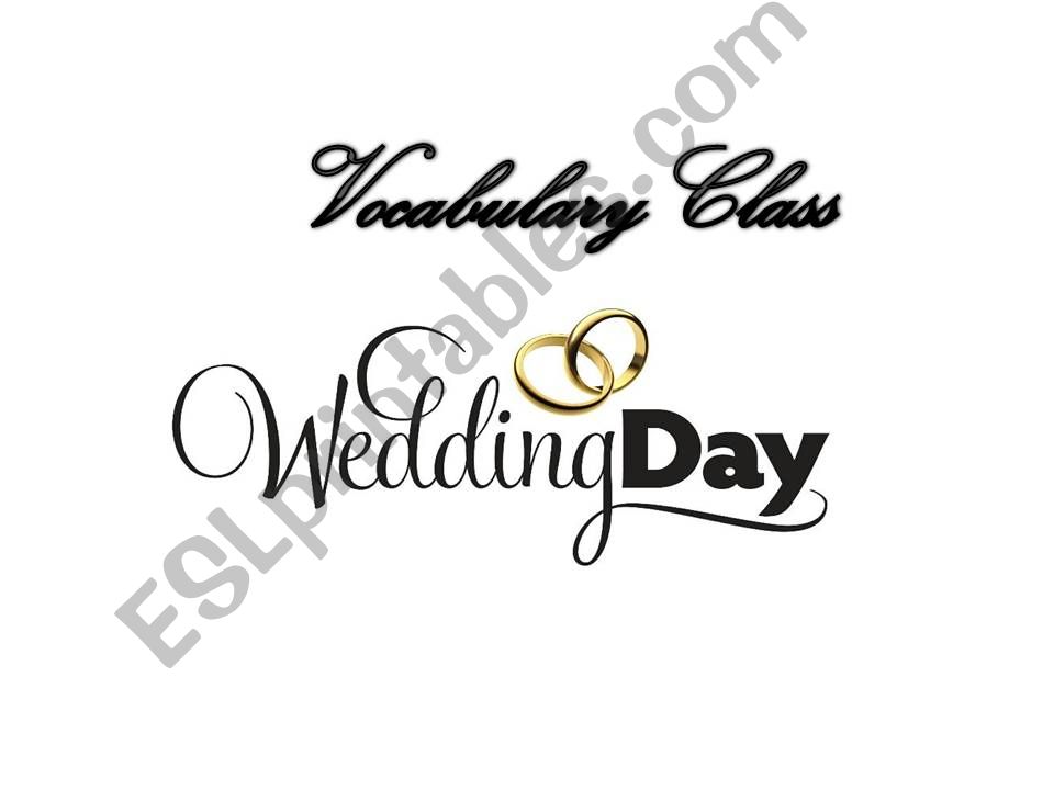 Wedding Vocabulary powerpoint