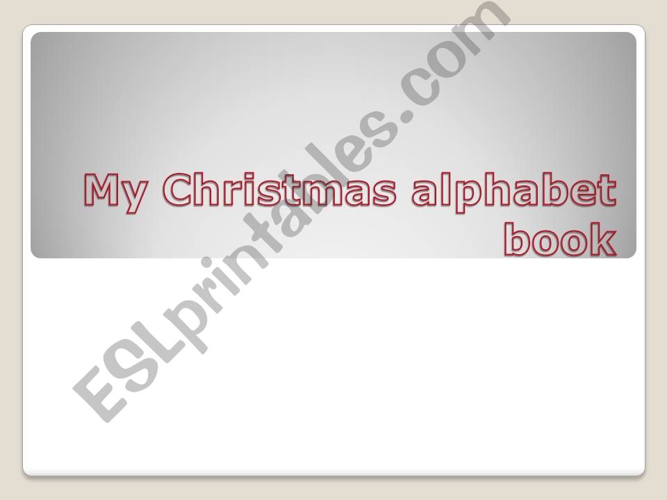 christmas alphabet powerpoint