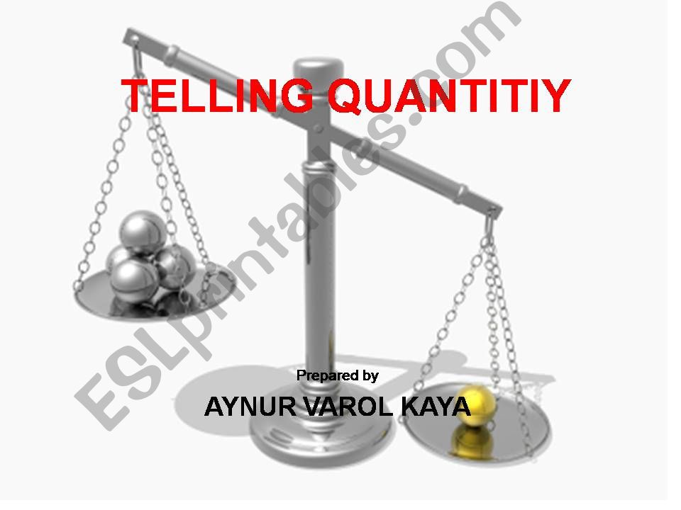 telling quantity powerpoint