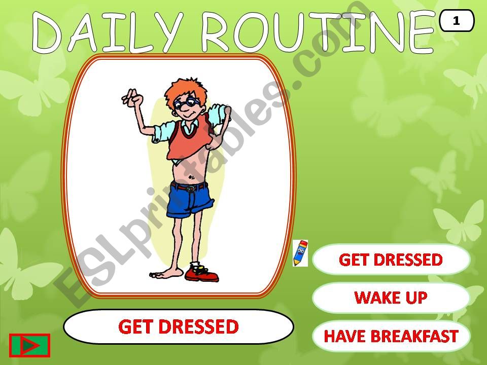 daily routine presentation powerpoint