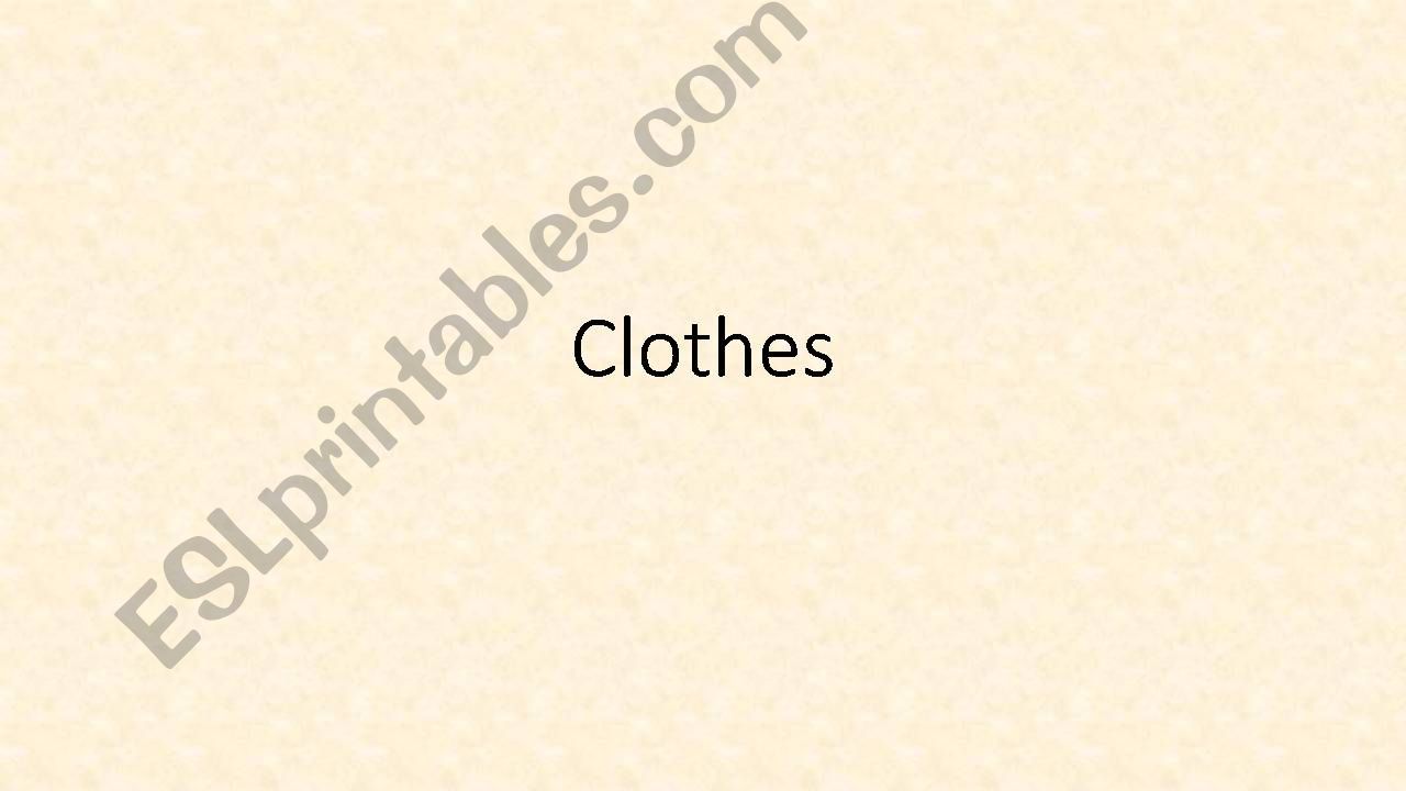 clothes powerpoint
