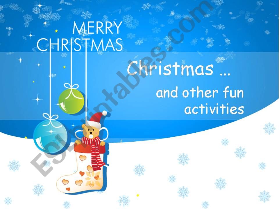 SUPER Christmas Activity (14 slides!)