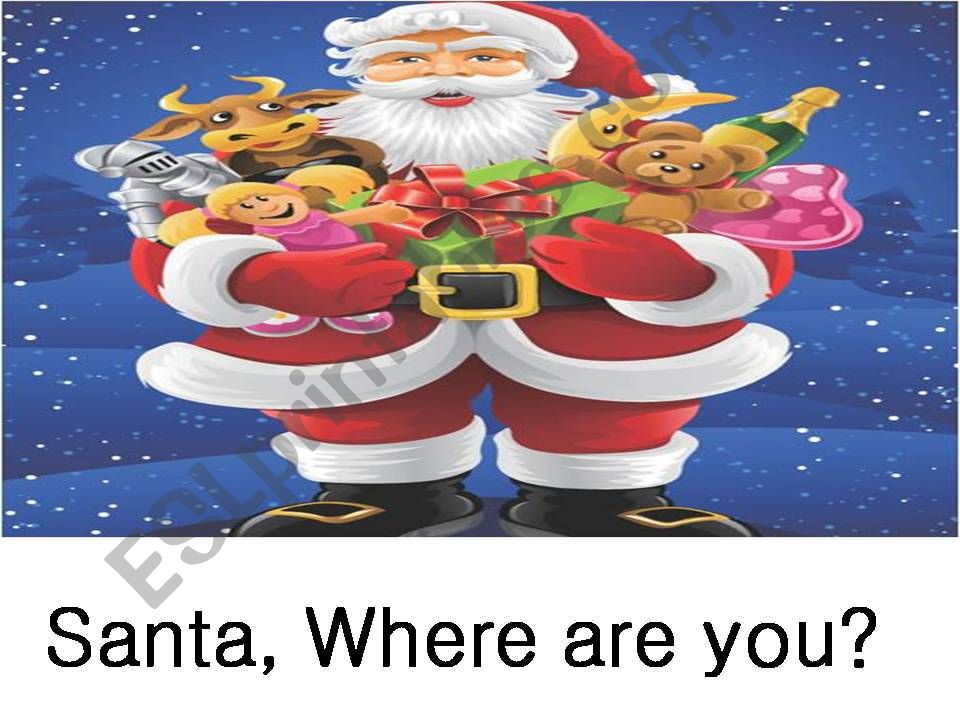 Santa in the sleigh powerpoint