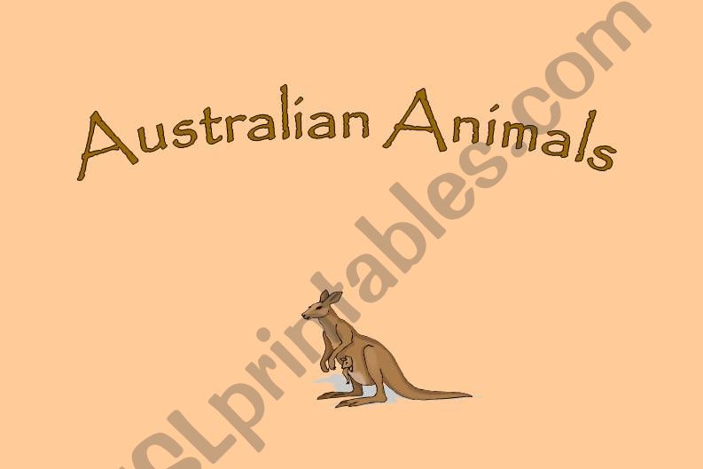 Australian Animals - an interesting and fun webquest