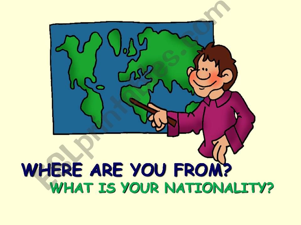 COUNTRIES - NATIONALITIES powerpoint
