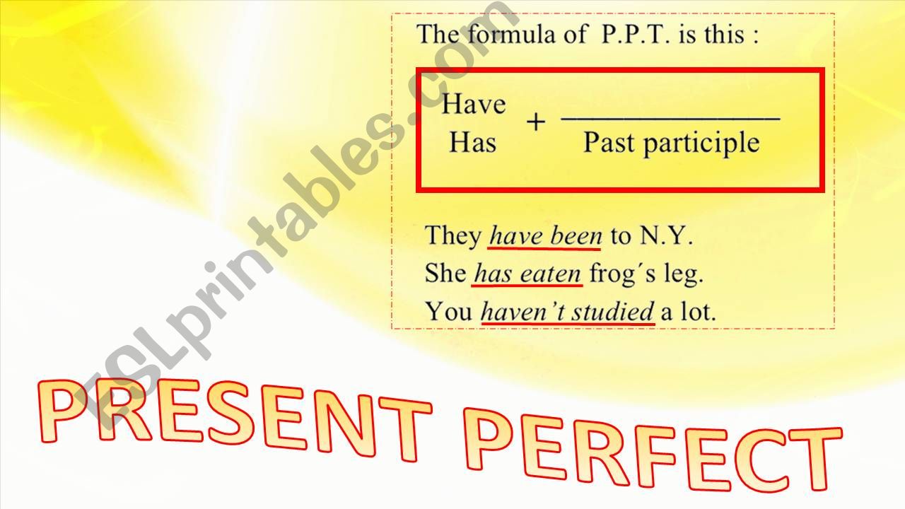 Present Perfect Simple powerpoint