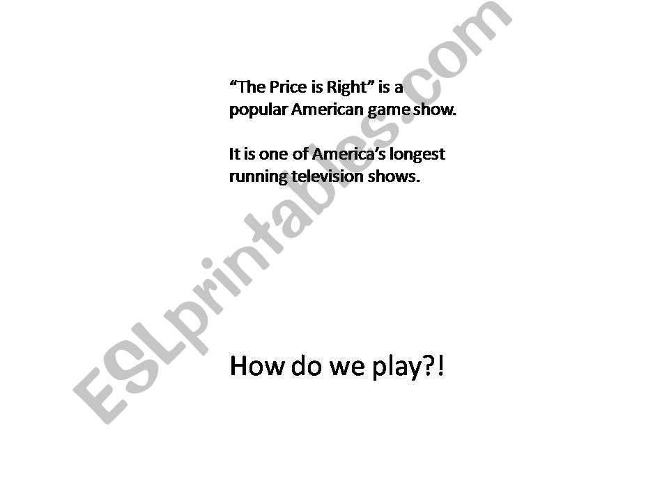 The Price is Right powerpoint