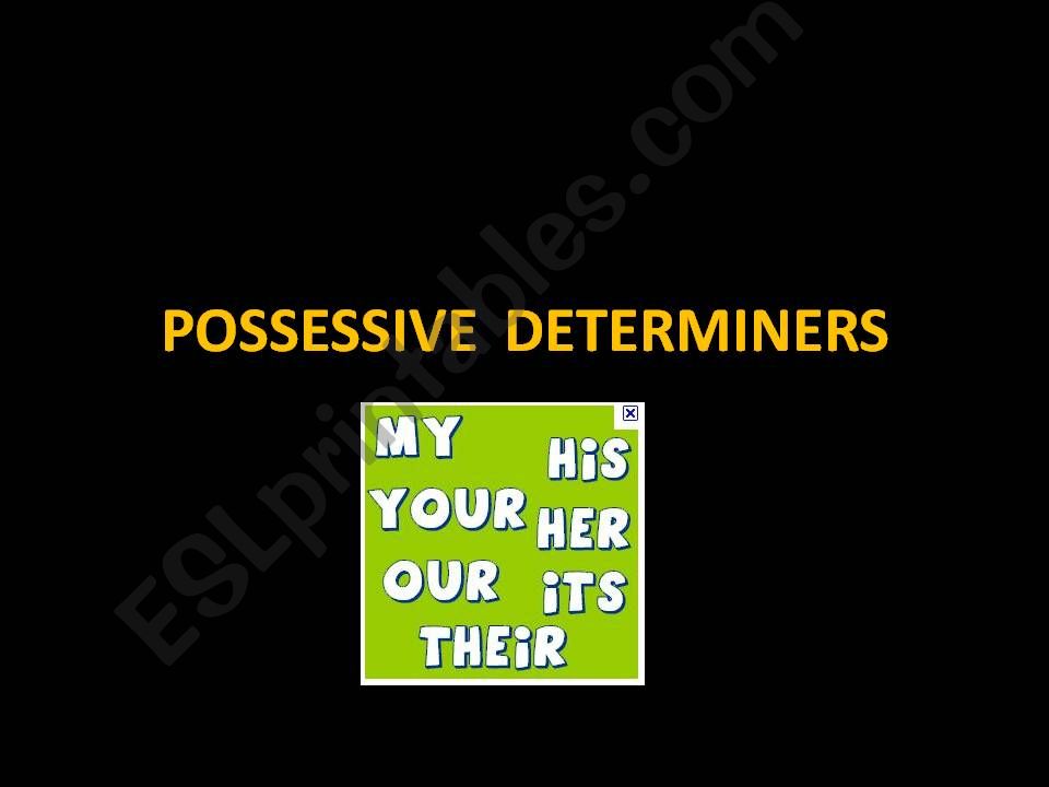 Possessive determiners powerpoint