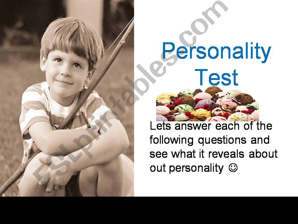 Personality Quiz - warm up powerpoint