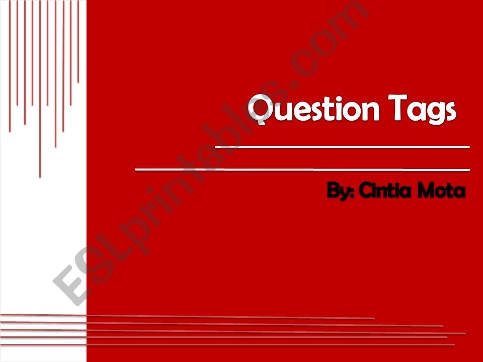 Tag Question powerpoint
