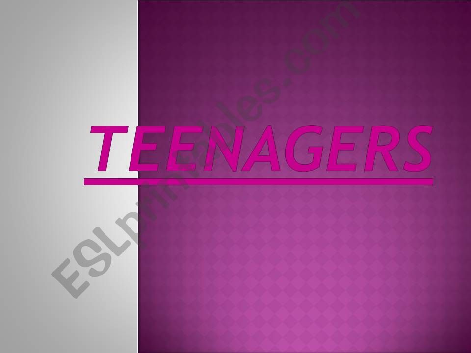 teenagers powerpoint