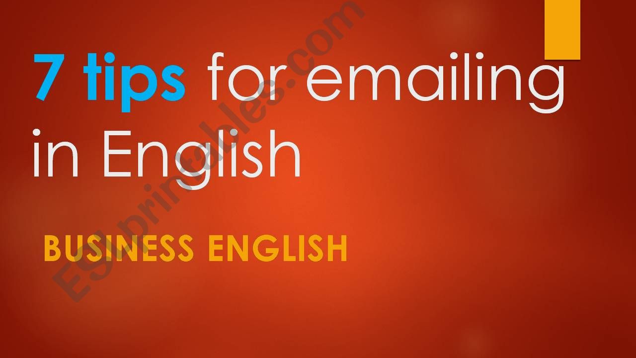 Seven tips for emailing in English