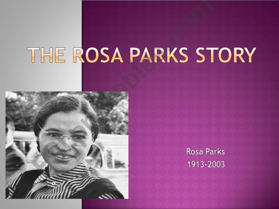 The Rosa Parks Story powerpoint