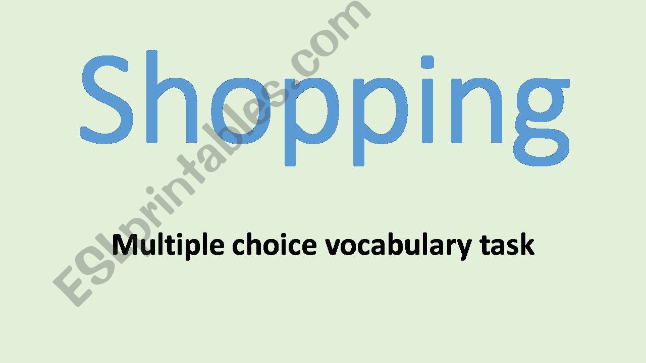 Shopping  powerpoint