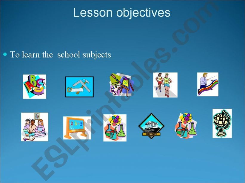 School subjects powerpoint