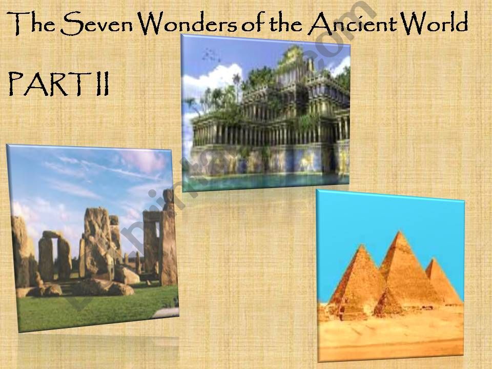 7 wonders of theworld powerpoint