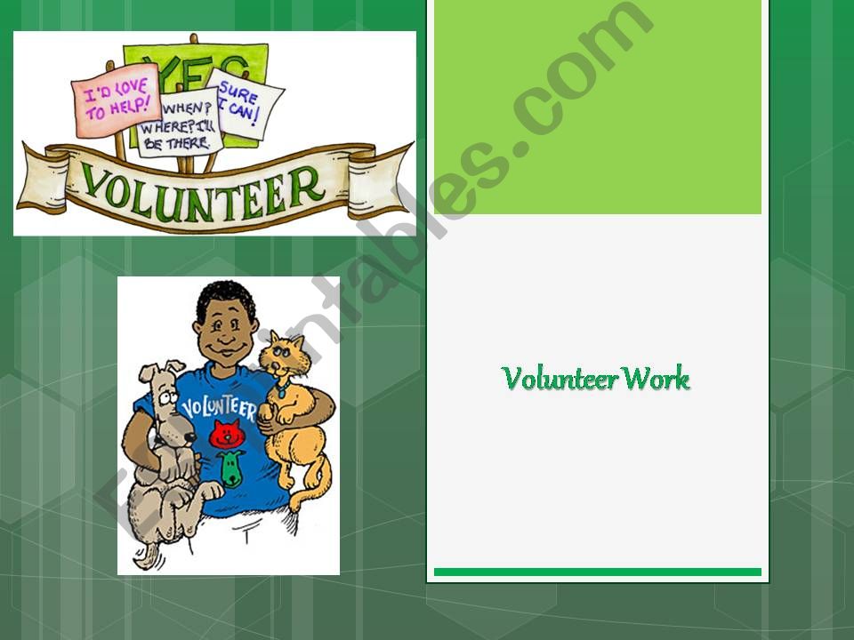 Volunteer work powerpoint