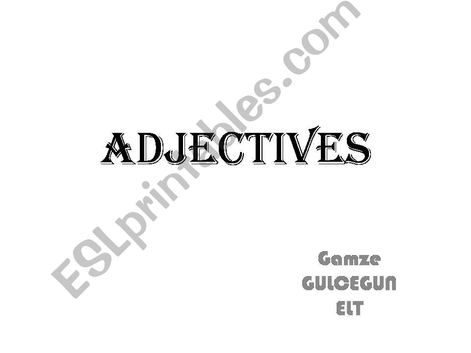 adjectives powerpoint