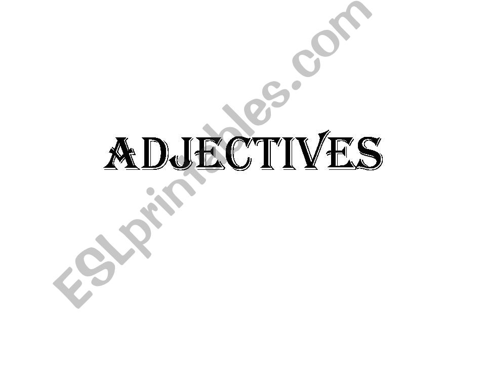 adjectives powerpoint