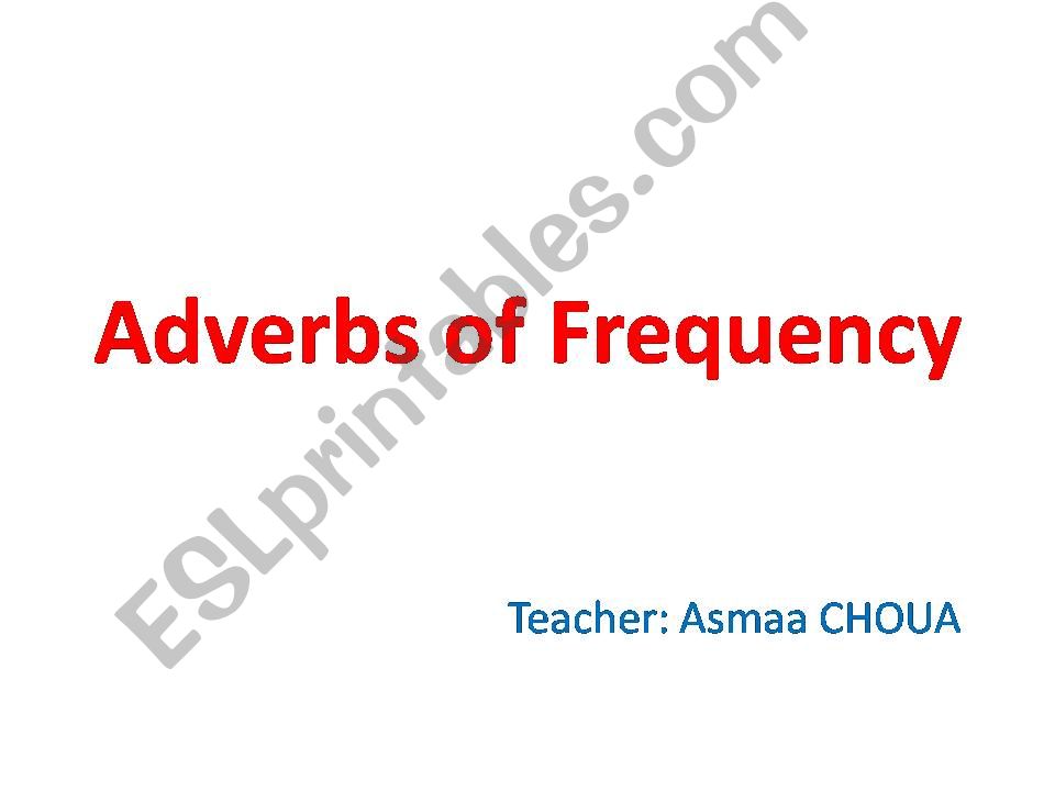 adverbs of frequency powerpoint