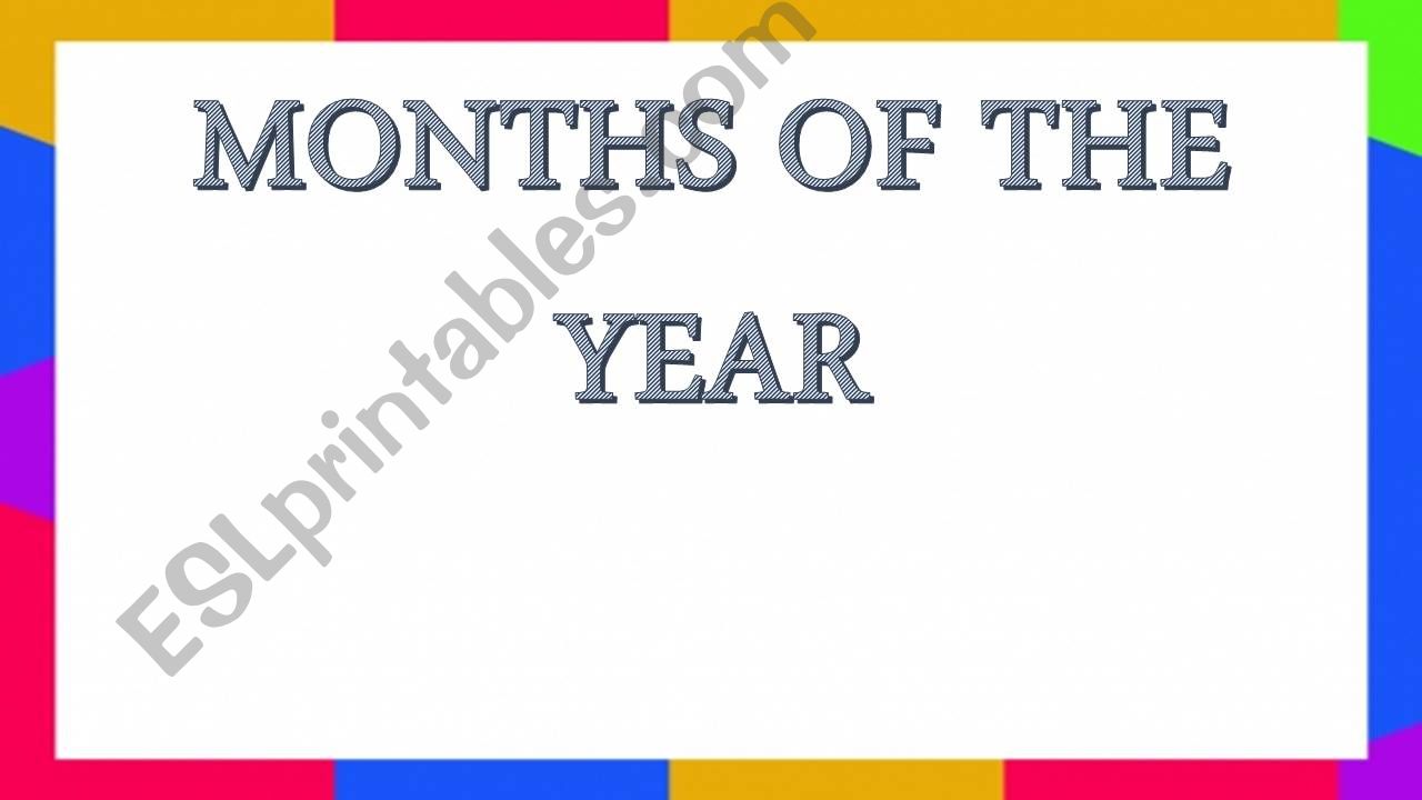 Months powerpoint