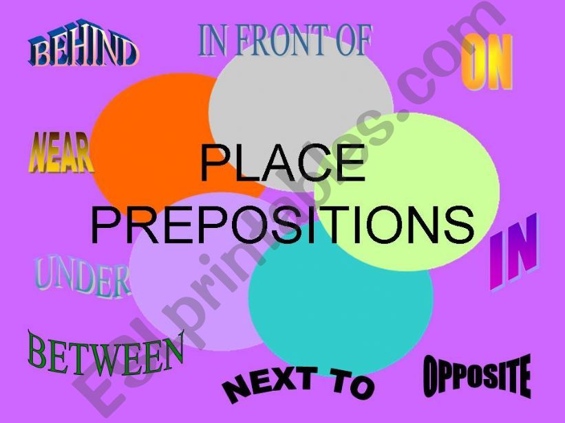 PLACE PREPOSTIONS powerpoint