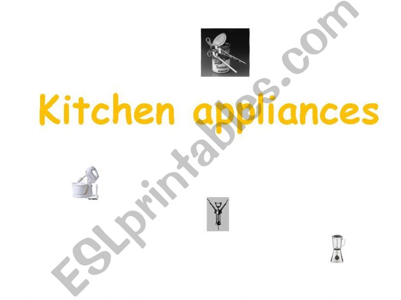 kitchen appliances powerpoint