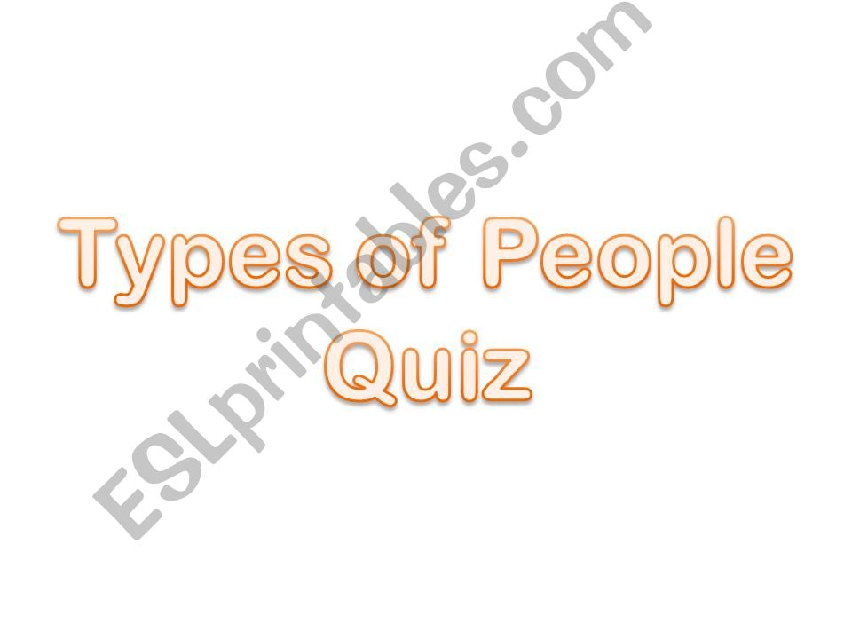 Types of People powerpoint