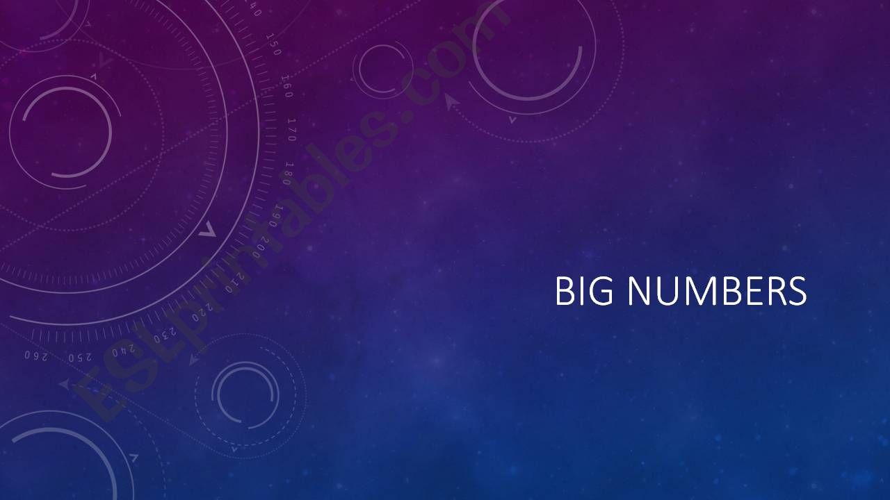 Big numbers  powerpoint