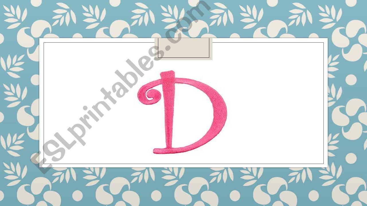 Letter D powerpoint