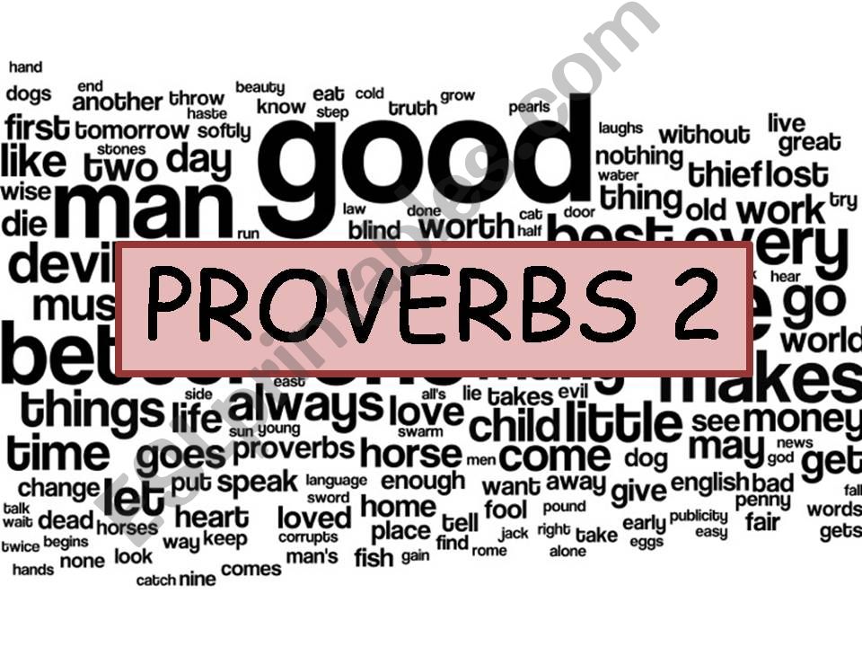 Common Proverbs 2 powerpoint