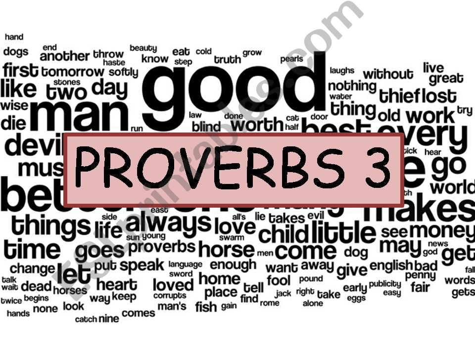 Common Proverbs 3 powerpoint