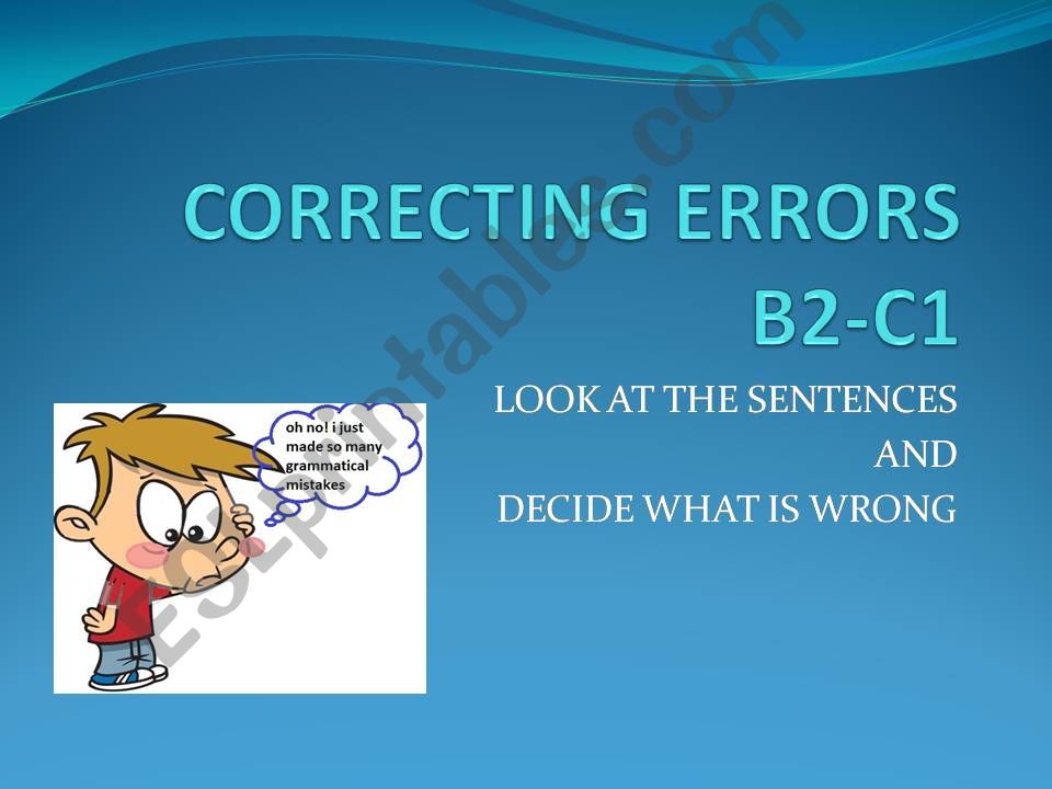 ERROR CORRECTING with a key powerpoint