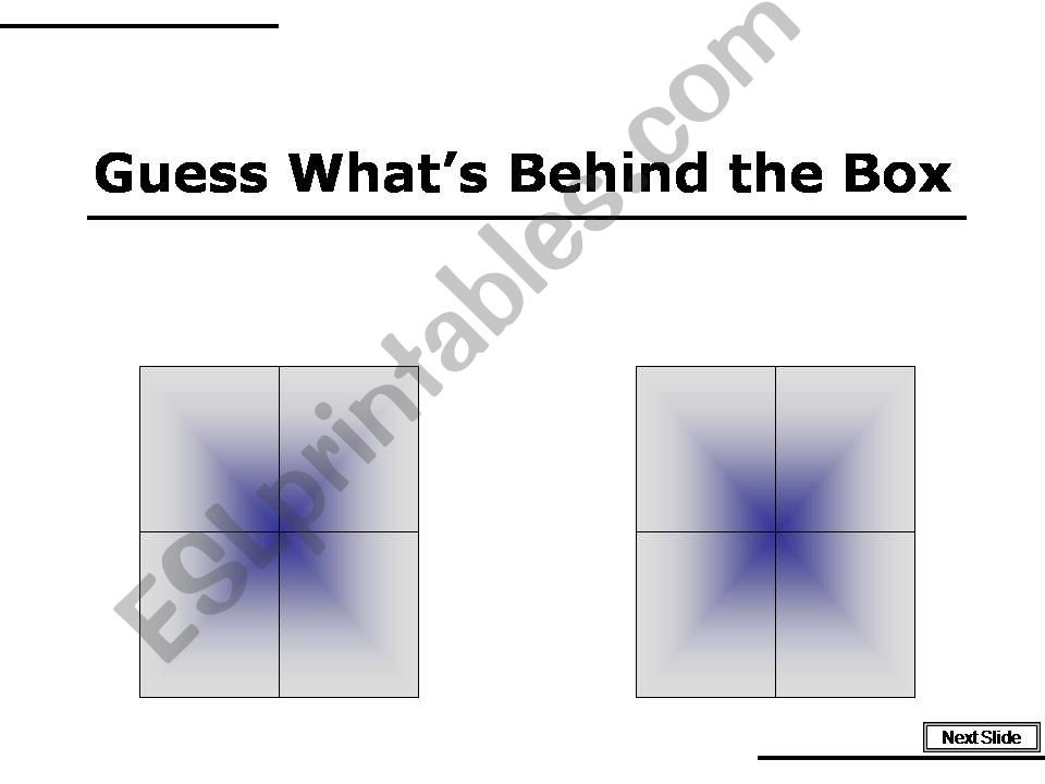 Whats behind the box- animals