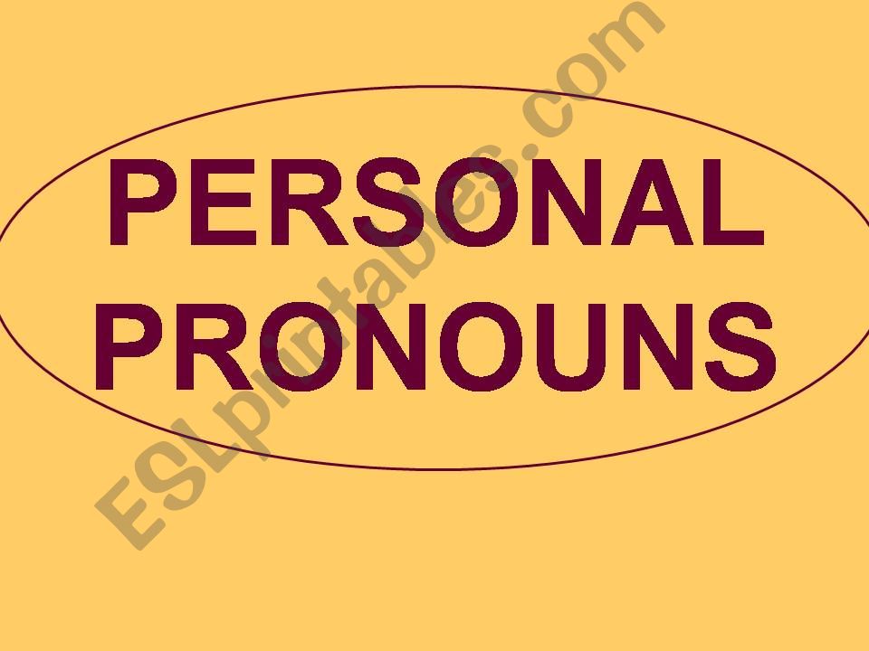 Personal pronouns powerpoint