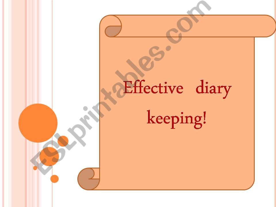 diary keeping powerpoint