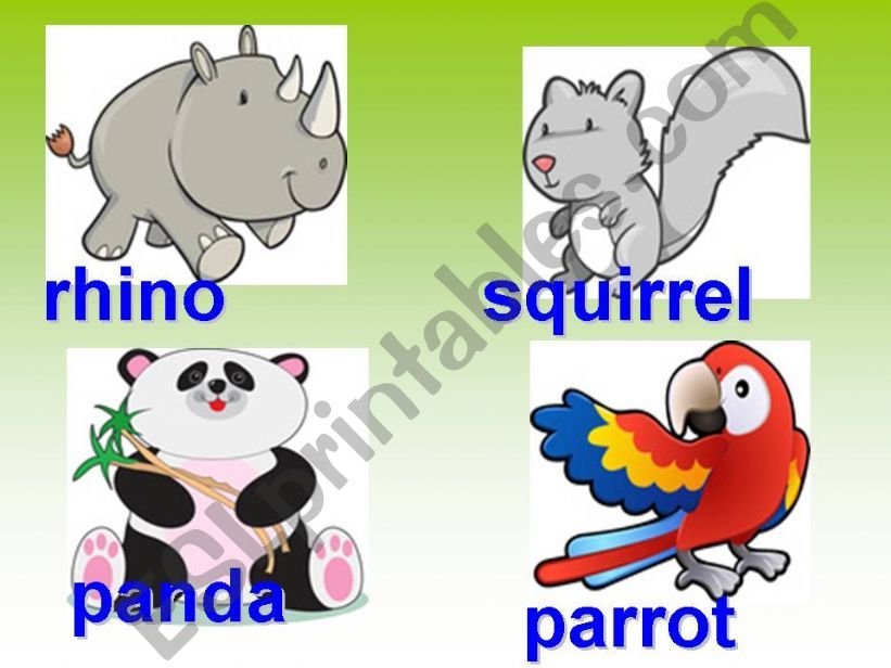 Schooltrip:  Animals powerpoint